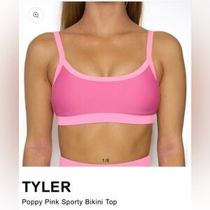 “Tyler” Poppy Pink Bikini Top